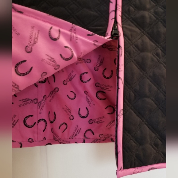 Reversible Quilted zipper closure vest Connoisseur Equestrian Collection pockets - Picture 5 of 10